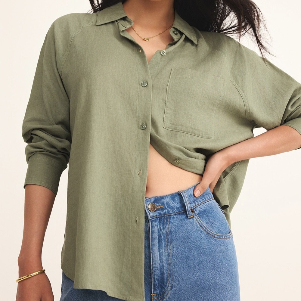 The Perfect Linen Short and Top in Avocado